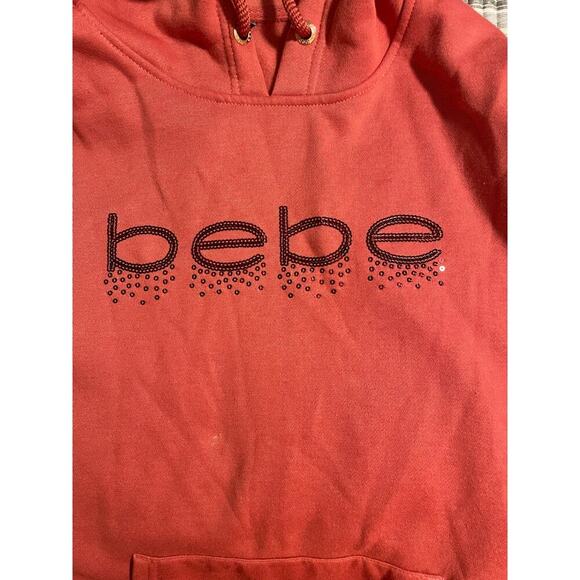 BeBe Pink Y2K Pullover sparkly hoodie size Large - Picture 7 of 8